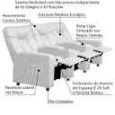 Ver imagem 2 de Poltrona Reclinável 3 lugares para Sala de Cinema Pequim Corano Branco - Gran Belo