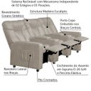 Ver imagem 2 de Poltrona Reclinável 3 lugares para Sala de Cinema Pequim Corano Bege - Gran Belo