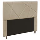 Ver imagem 1 de Cabeceira Cama Box Casal Queen Size Mali 160cm Suede Bege - Abmaza
