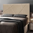 Ver imagem 2 de Cabeceira Cama Box Casal Queen Size Mali 160cm Suede Bege - Abmaza