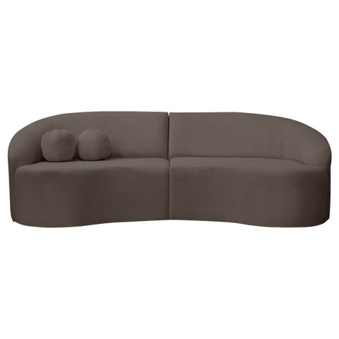 Sofá Orgânico Palermo 4 Lugares 210cm Bouclê - Sofa Store:bouclê Marrom