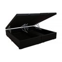 Ver imagem 2 de Cama Box Baú Queen Colchão Mola Ensacada Belos Sonhos + Box Suede 67x158x198 Preto