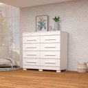 Ver imagem 1 de Cômoda Índia 08 Gavetas 100% Mdf Linhamobília Branco