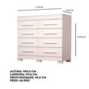 Ver imagem 3 de Cômoda Índia 08 Gavetas 100% Mdf Linhamobília Branco