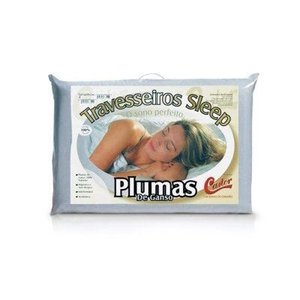 Travesseiro Castor Sleep Pluma de Ganso 40x60x11cm