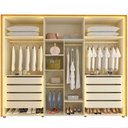 Ver imagem 4 de Guarda-roupa Casal 6 Portas 4 Portas Reflecta com Led com Pés 100% Mdf Splendor