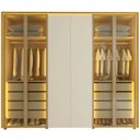 Ver mais imagens de Guarda-roupa Casal 6 Portas 4 Portas Reflecta com Led com Pés 100% Mdf Splendor