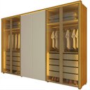 Ver imagem 2 de Guarda-roupa Casal 6 Portas 4 Portas Reflecta com Led com Pés 100% Mdf Splendor