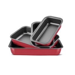 Conjunto Assadeira Antiaderente Cereja MTA cód. 8812 - 1