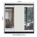 Ver imagem 3 de Guarda-roupa Casal Madesa Istambul 3 Portas de Correr com Espelhos 3 Gavetas