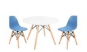 Ver imagem 1 de Conjunto Infantil Mesa e Cadeiras Eames Wood - Kit com 2 Cadeiras Azuis
