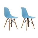Ver imagem 2 de Conjunto Infantil Mesa e Cadeiras Eames Wood - Kit com 2 Cadeiras Azuis