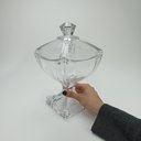 Ver imagem 7 de Potiche Decorativo de Vidro Transparente 28x17x17cm Tampa Enfeite Sala Mesa