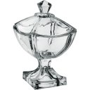 Ver imagem 1 de Potiche Decorativo de Vidro Transparente 28x17x17cm Tampa Enfeite Sala Mesa