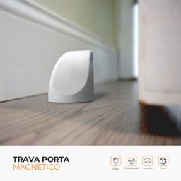 Trava Porta Prendedor Magnético Universal Comfort Door Marrom Escuro - 4