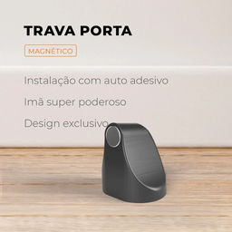 Trava Porta Prendedor Magnético Universal Comfort Door Marrom Escuro - 5