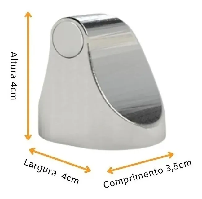 Trava Porta Prendedor Magnético Universal Comfort Door Marrom Claro - 3