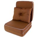 Ver imagem 3 de Puff Multiuso 3 em 1 Solteiro com Travesseiro Courvin Marrom