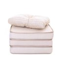 Ver imagem 1 de Puff Multiuso 3 em 1 Solteiro com Travesseiro Jacquard Bege BF Colchões