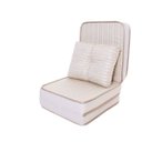 Ver imagem 3 de Puff Multiuso 3 em 1 Solteiro com Travesseiro Jacquard Bege BF Colchões