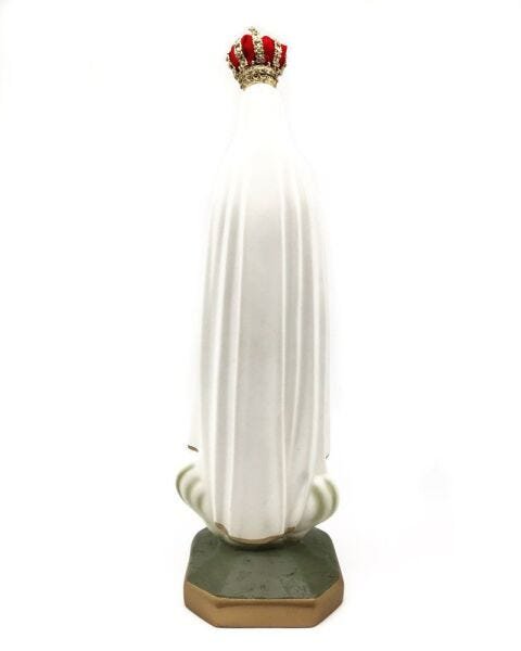 Imagem Nossa Senhora de Fátima Imaculado Coração de Maria 34 cm Resina - 4
