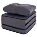 Ver imagem 1 de Puff Multiuso 3 em 1 Solteiro com Travesseiro Courvin Chumbo