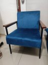 Ver imagem 3 de Poltrona Decorativa Fontana Azul Gdecor