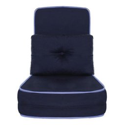 Puff Multiuso 3 em 1 Solteiro com Travesseiro Courvin Azul - 1