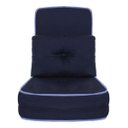 Ver imagem 1 de Puff Multiuso 3 em 1 Solteiro com Travesseiro Courvin Azul