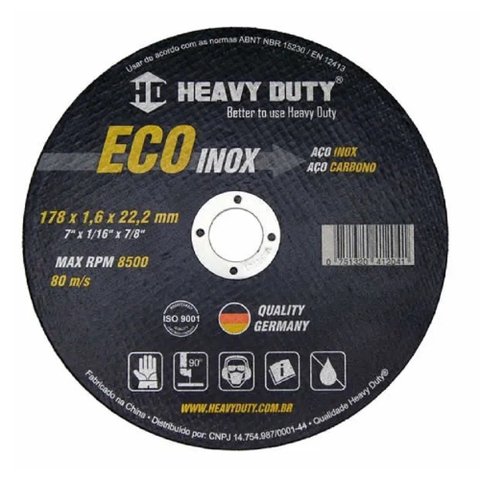 Disco de Corte Ecoinox 178x1,6x22,2 - 200 Unidades