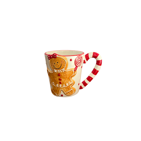 Caneca Decorativa de Natal Biscoito Menina 500ml