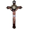 CRUCIFIXO DE PAREDE RESINA COM MEDALHA SÃO BENTO 30 CM - 1