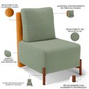 Ver mais imagens de Poltrona Decorativa Living Pés Madeira Hungria L02 Couríssimo Whisky Bouclê Oliva - Lyam