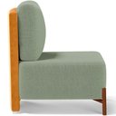 Ver imagem 3 de Poltrona Decorativa Living Pés Madeira Hungria L02 Couríssimo Whisky Bouclê Oliva - Lyam