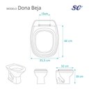 Ver imagem 3 de Assento Sanitário Poliester Dona Beja Caramelo para Vaso Santa Clara