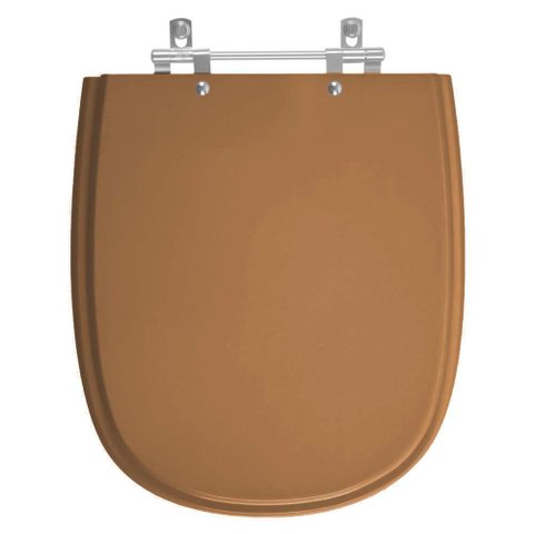 Assento Sanitário Poliester Dona Beja Caramelo para Vaso Santa Clara