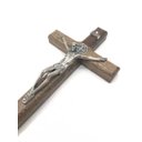 Ver imagem 2 de CRUCIFIXO DE MESA E PAREDE COM MEDALHA DE SÃO BENTO PRATA 19 CM