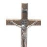 CRUCIFIXO DE MESA E PAREDE COM MEDALHA DE SÃO BENTO PRATA 19 CM - 4