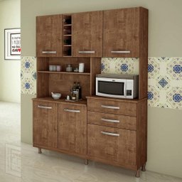Armário para Cozinha 6 Portas 2 Gavetas Ômega Kaiki Móveis - 1 Armário para Cozinha 6 Portas 2 Gavetas Ômega Kaiki Móveis - 1