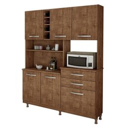 Armário para Cozinha 6 Portas 2 Gavetas Ômega Kaiki Móveis - 2 Armário para Cozinha 6 Portas 2 Gavetas Ômega Kaiki Móveis - 2