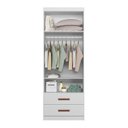 Ver imagem 6 de Quarto Infantil Completo c/ Ropeiro, Ponte e Bicama Onix Branco e Branco/Nature Flex