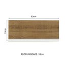Ver imagem 3 de Armário de Cozinha Aéreo 80 cm 1 Porta Suspensa Rustic Glamy Madesa