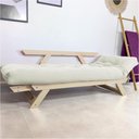 Ver imagem 2 de Sofá Japão Futon Acquablock Branco Off em Madeira Maciça