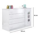 Ver imagem 4 de Quarto Bebê Lívia com Guarda-roupa 4 Portas Cômoda Berço Mini-cama