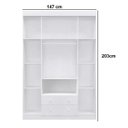 Ver imagem 3 de Quarto Bebê Lívia com Guarda-roupa 4 Portas Cômoda Berço Mini-cama