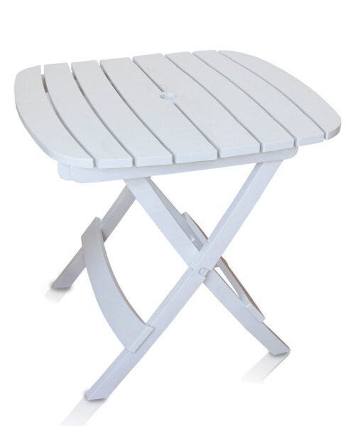 Conjunto de Mesa e 4 Cadeiras Dobrável Ripada Antares Plástico Branco - 5