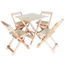 Ver imagem 1 de Conjunto 4 Cadeiras e 1 Mesa Dobrável 60 x 60 - sem Pintura