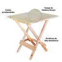 Ver imagem 2 de Conjunto 4 Cadeiras e 1 Mesa Dobrável 60 x 60 - sem Pintura