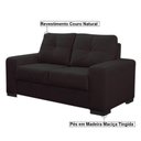 Ver imagem 2 de Sofá 2 Lugares 150cm Turim Couro Marrom Fosco