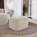 Ver imagem 7 de Puff Decorativo Living Yumi Retangular 60cm Bouclê Bege - Desk Design